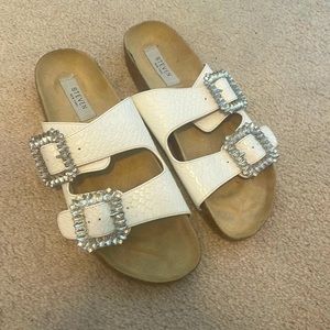 White Steve Madden sandals